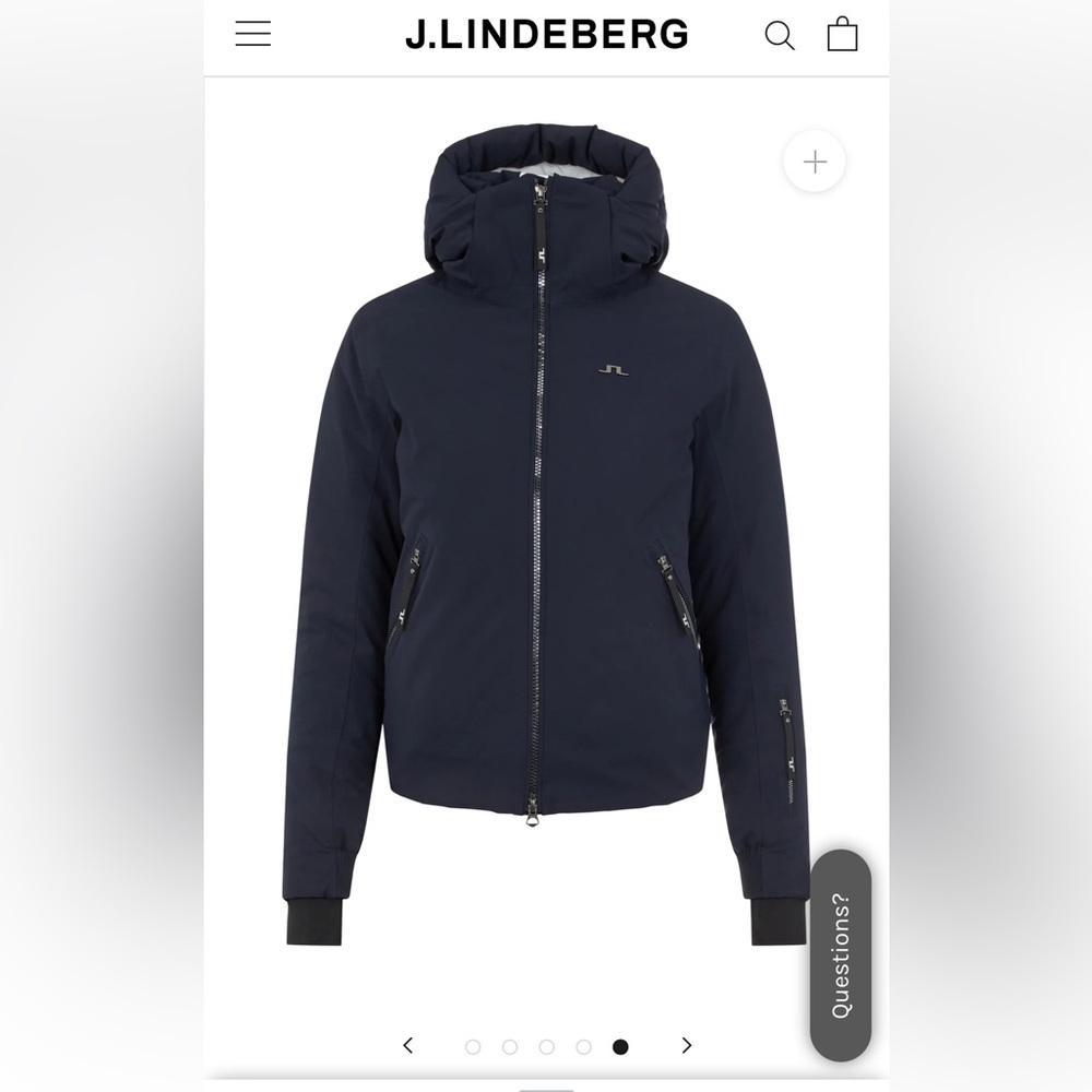 J Lindeberg luxury designer ski jacket Navy size S